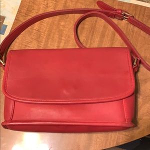 Burgundy coach cross body